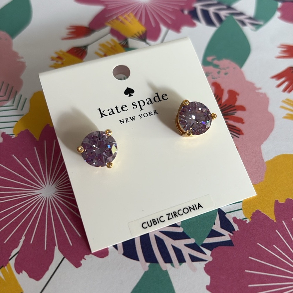 Kate Spade New York Rise And Shine Studs
Earrings Gold and (Light Amethyst) - Picture 3 of 7
